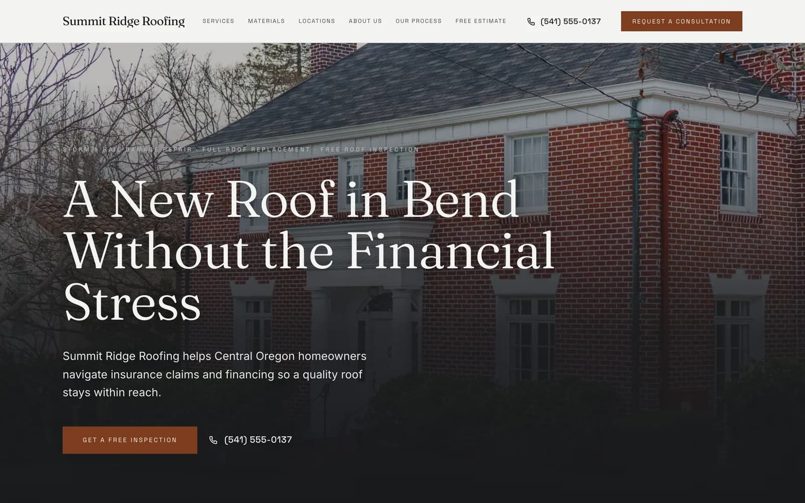 The High-End design, shown on the Summit Ridge demo site