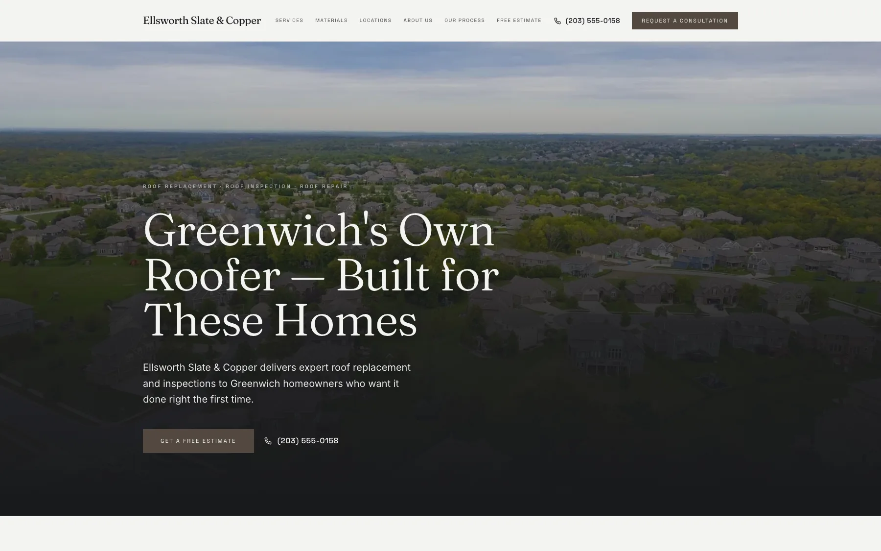 The High-End design, shown on Ellsworth Slate & Copper, Greenwich, CT