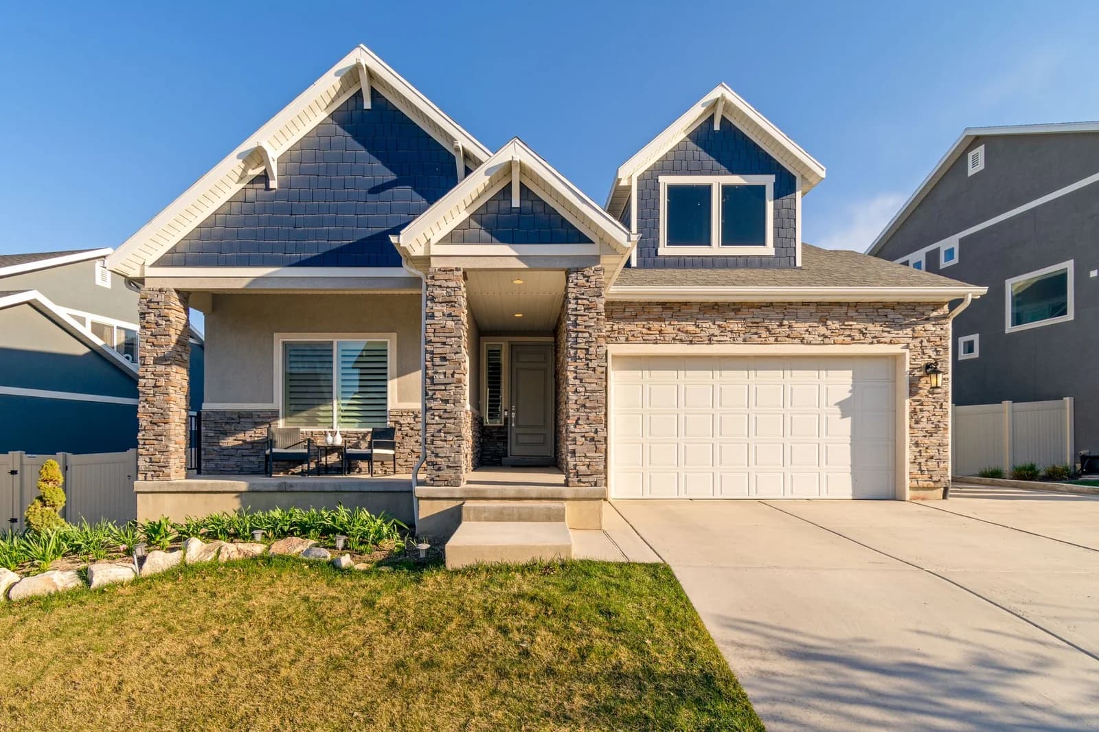 A residential roofline